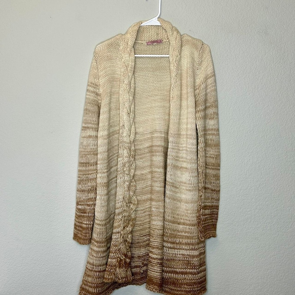 Calypso St. Barth Alpaca Chandana Long Braided Cardigan Small